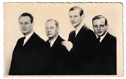 l. to r. Max Ehrlich with brothers Walter, Kurt and Herbert, September 1937